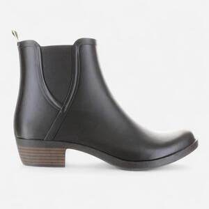 Lucky Brand Bunita Rain Boots Womens 8 Black Chelsea Boot